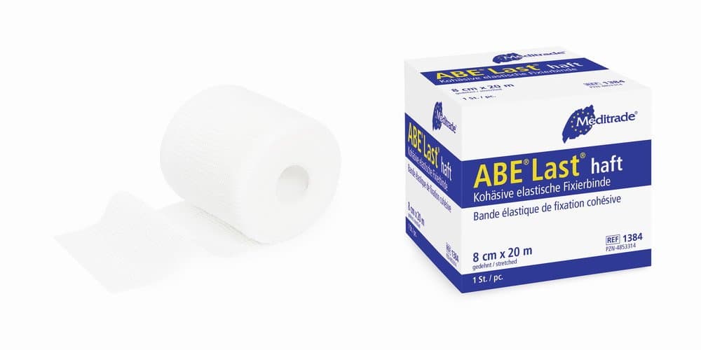 36 Abe Load Adhesive Fixation Bandage Size 12 cm x 4 m – Natural White – Non-Sterile – Woven Edge – Micro Spot Latex Coating