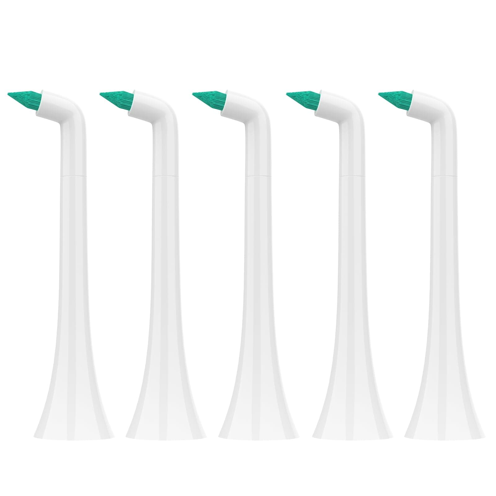 Replacement Orthodontic Toothbrush Heads for Philips Sonicare, Extra Small End Tuft Head, White, 5 Pack (White, Medium)