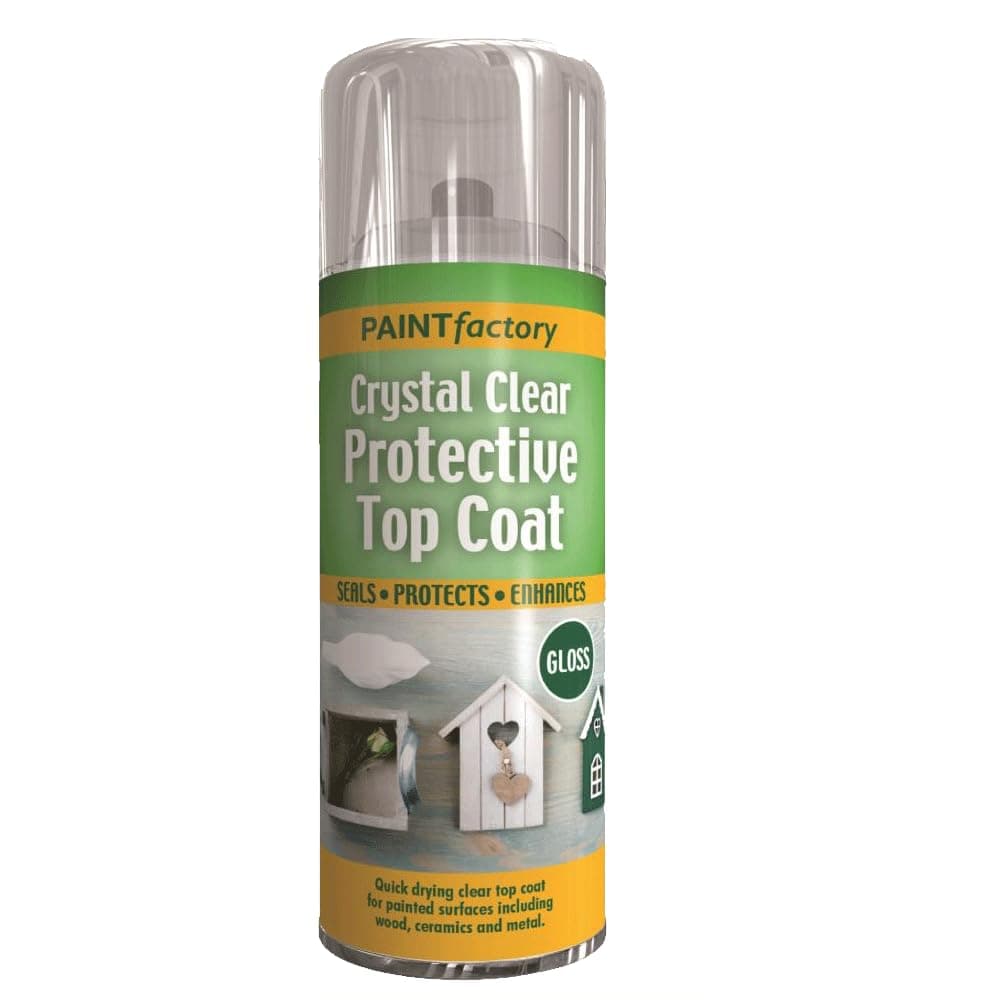1 x 400ml Clear UV Proof Aerosol Spray Protective Top Coat Crysal Gloss Preserves Seals