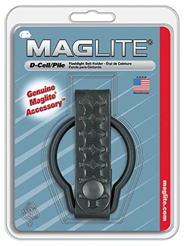 Maglite ASXD051 D Cell Leather Holster, Texture, Black