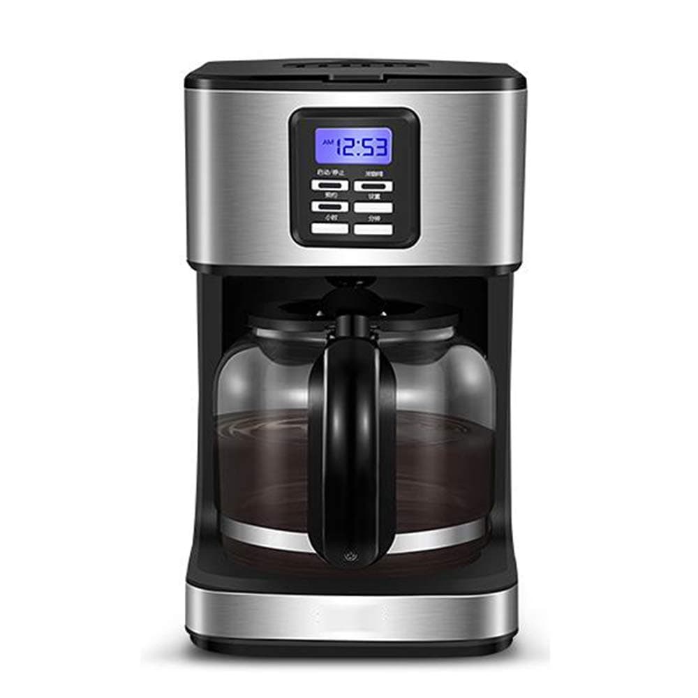 Filter Coffee Machine, 1.8L Capacity Coffee Maker Programmable 24hr Timer with LCD Display, Coffee Concentration Adjustable Reusable Washable Filter