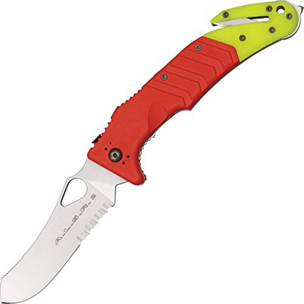 Fox Knives FX-447 C Fox ALSR 2 Folding Knife, Red/Yellow