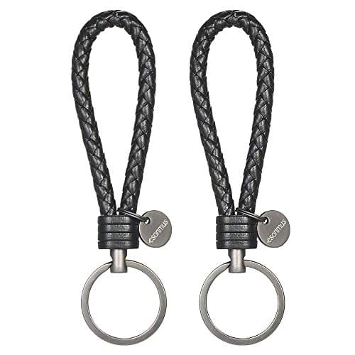 Esonmus 2pcs/set Key Chains Motorcycle Key Chain Ring Car Key Chain Nice Keychain, Black