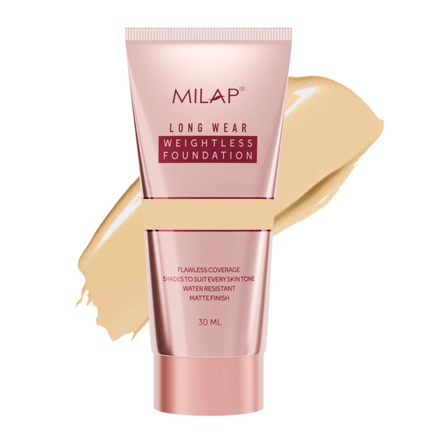 MILAP Long Wear Weightless Liquid Foundation | High coverage Matte Foundation | Shade - (Medium Peach) 30 ml