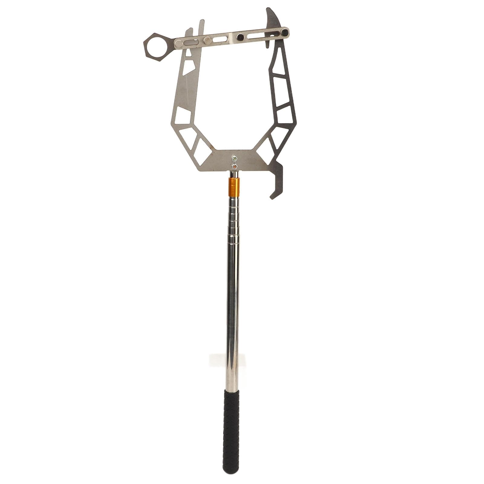 Acouto Mooring Rope Dock Hook Boat U Type Mooring Rope Threader, Stainless Steel Dock Hook Cable Wire Guider Ship Parking Tool, Telescoping Mooring Whips Boat Hooks for Docking (with