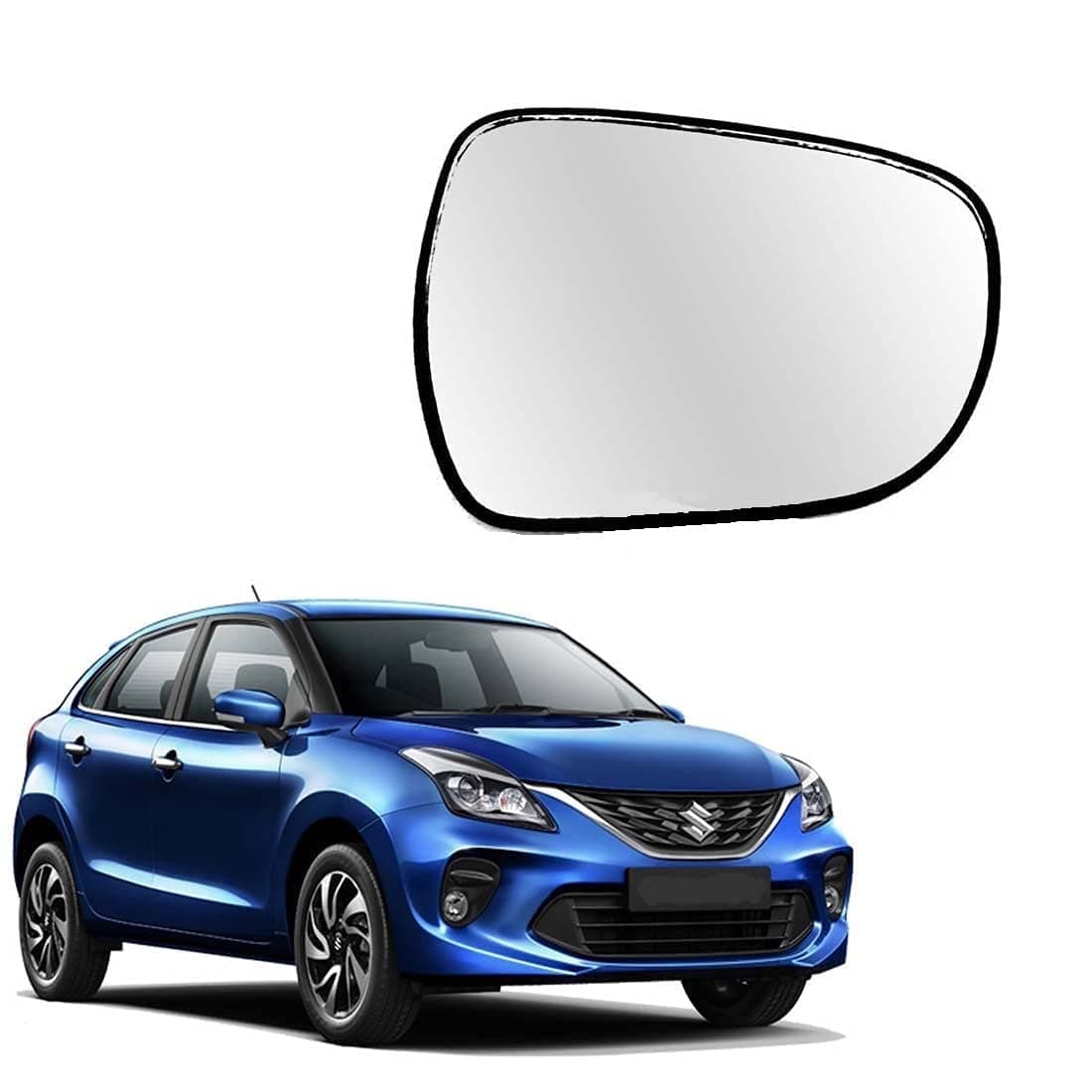 MACZO - Right Side Mirror Glass/Tukdi/Sub Mirror Plate/orvm Muruti Baleno 2015-2026 Model