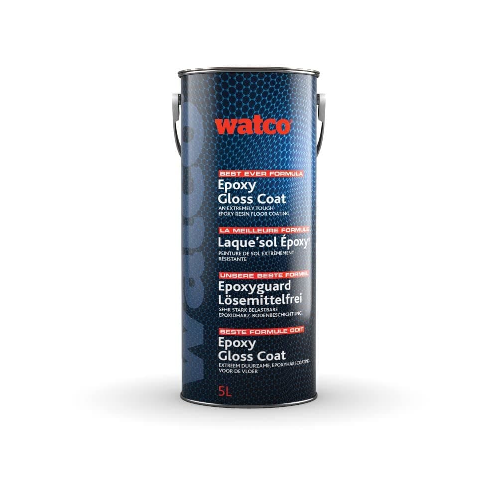 Watco Epoxy Gloss Coat - Fast drying, hard wearing, epoxy resin floor paint - Recommended for warehouses, production areas, workshops, and showrooms (RAL 9010 White)