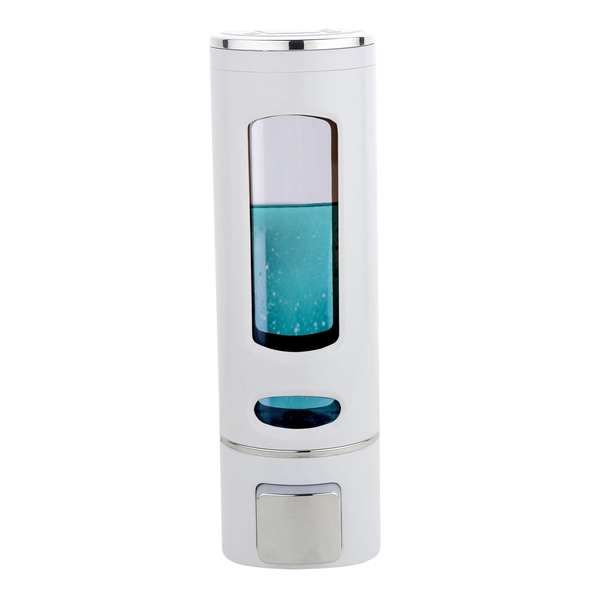 BATH GURU ABS Plastic Soap Dispenser for Bathroom Wall Mounted Shampoo Conditioner Hand Wash Gel Dispenser Liquid Soap Sanitizer Dispenser for Basin Kitchen Sink 400 Ml Pack of 1 White