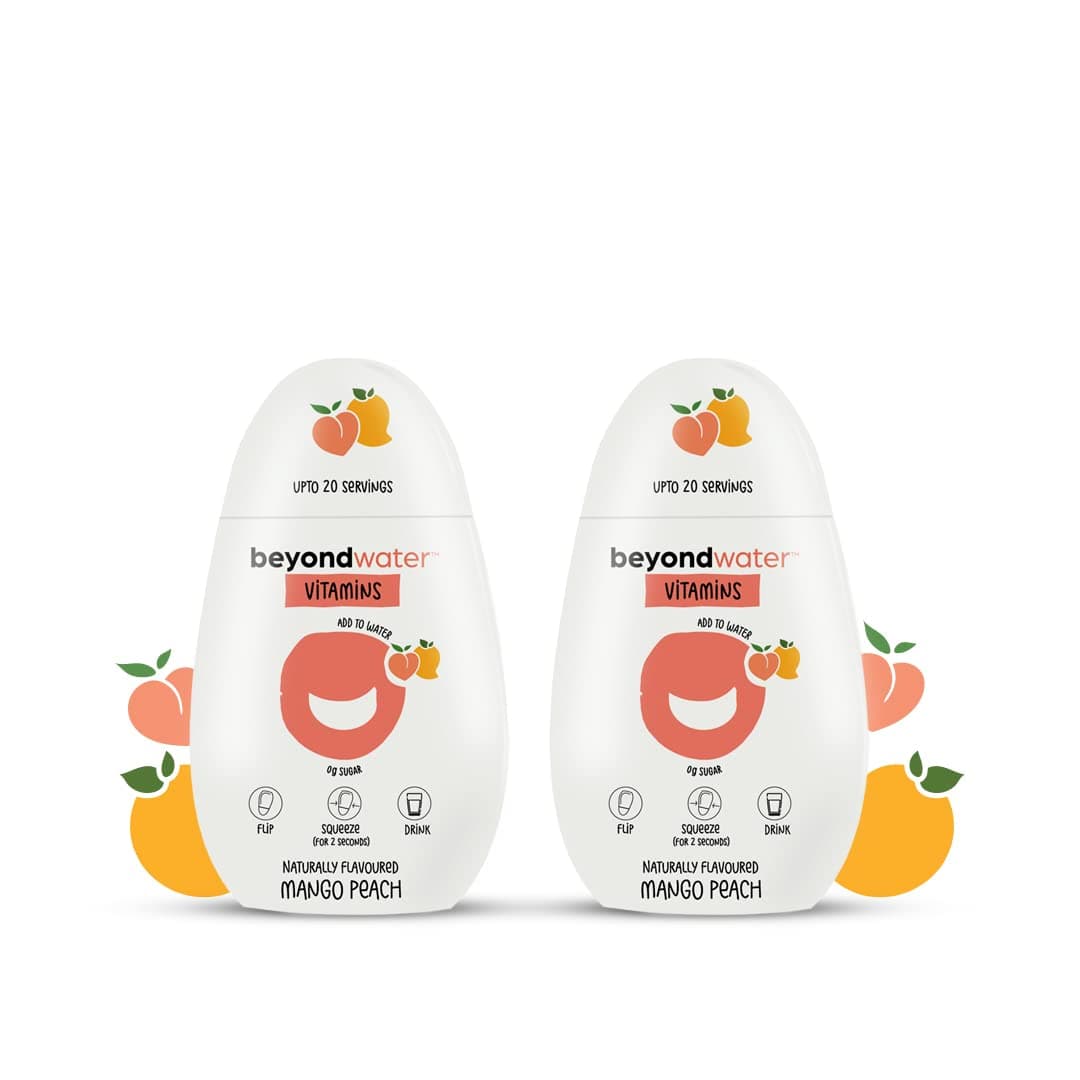 BEYOND WATER Mango Peace Flavored Water Drops - (Pack Of 2 X 20 Servings) Water Taste Enhancers, Fruit Drink Mix, 10+ Vitamins & Minerals, 100% Natural Ingredients, Zero Sugar, Flavoured Water