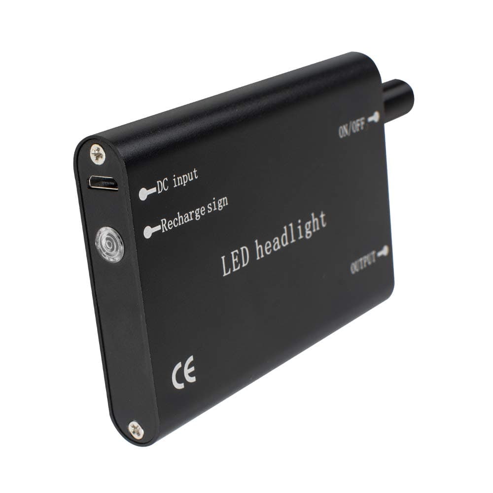 Updated USB Connector Headlight Battery Pack, Dental Headlamp Battery for Head Light Lamp, Dental Surgical Medical Head Light Battery Back Up (Black)