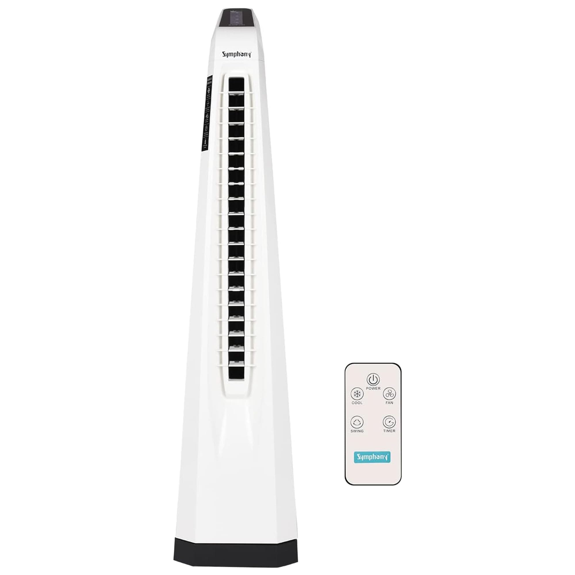 – Surround-i High Speed Bladeless Technology Tower Fan for Home with Touchscreen Control Panel, Remote and Swivel Action – White