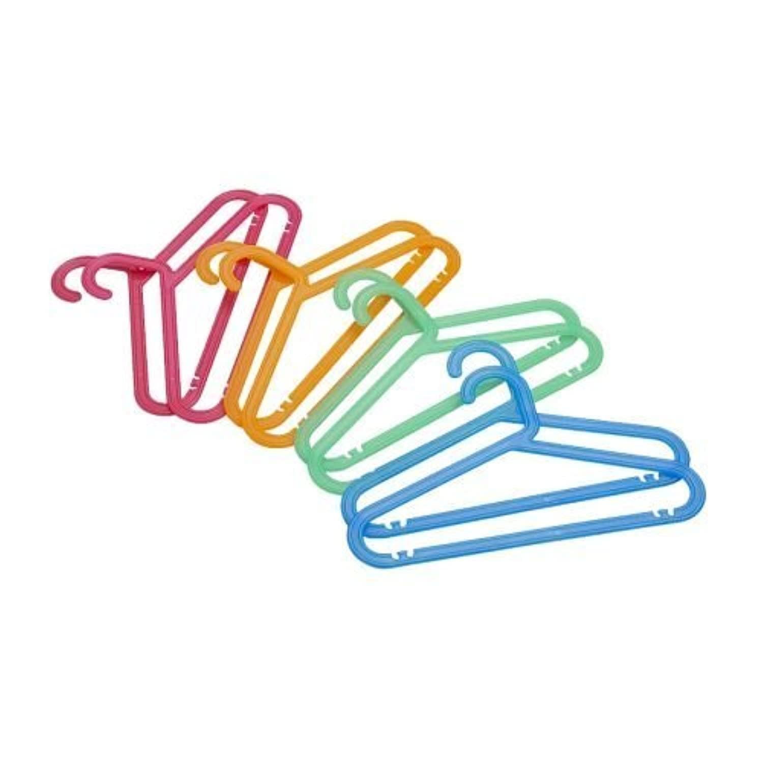 Bagis Childrens Coat-hanger Bright Colored 8-pack - Bundle of 3 Packs (24 Total Hangers)