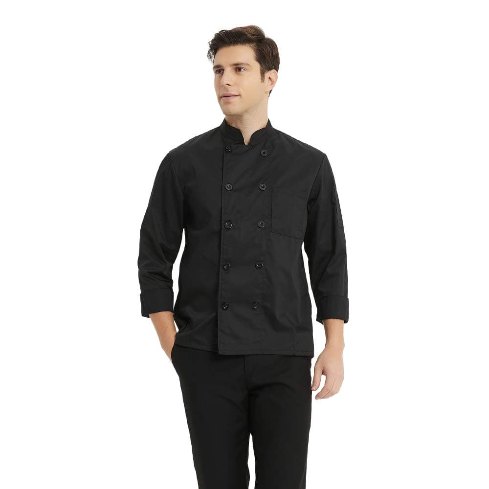 TOPTIEUnisex Classic Long Sleeve Button Chef Coat