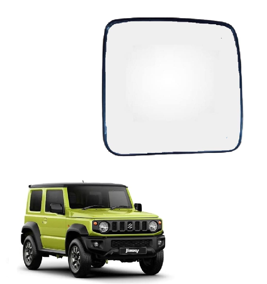 ORVM side view Mirror Glass/Sub Mirror Plate compatible with Maruti Suzuki Jimny 2023-2025 Model (RIGTH DRIVER SIDE)