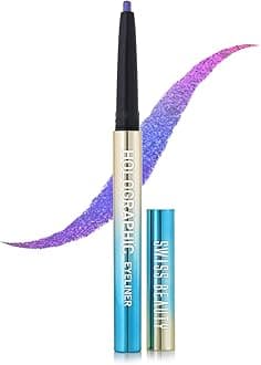 SWISS BEAUTY Holographic Shimmery Pencil Eyeliner – Waterproof, Smudge-Proof & Long-Lasting Creamy Formula with Multichrome Effect, Easy Glide, Shade: Milky Way, 0.2 g