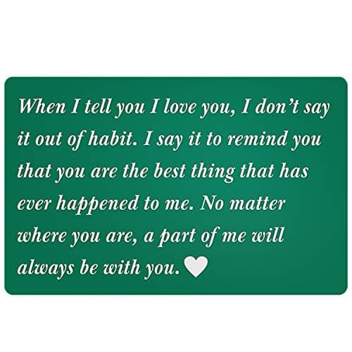 Engraved Wallet Inserts, Custom Insert Photo Card, Anniversary Card for Men, Husband, Boyfriend