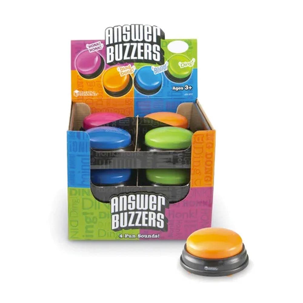 Learning Resources Answer Buzzers Classpack, Classroom Tools and Games, Teacher supplies, Batteries Included, Set of 12, Ages 3+ (Product is not recordable)