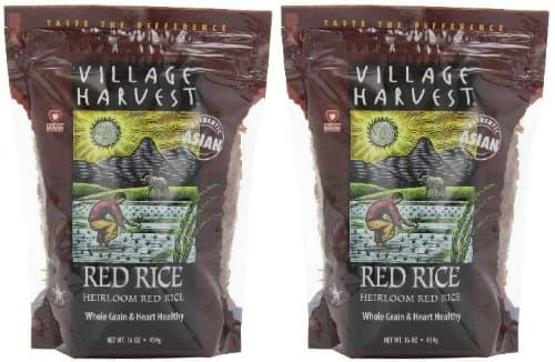 VILLAGE HARVEST RICE RED THAI, 16 OZ