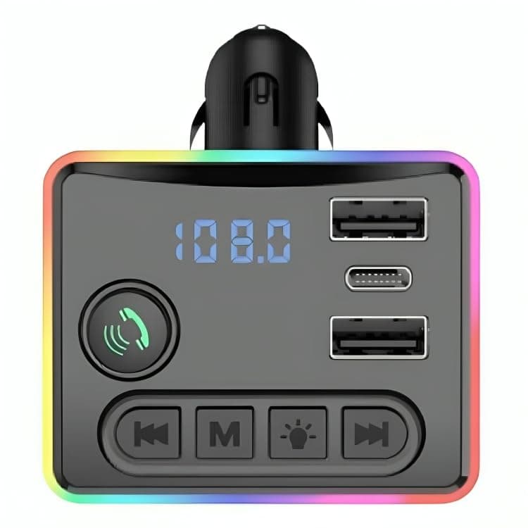 Smart Car Charger Fm Transmitter, Car Wireless Fm Transmitter Black (Model 3)