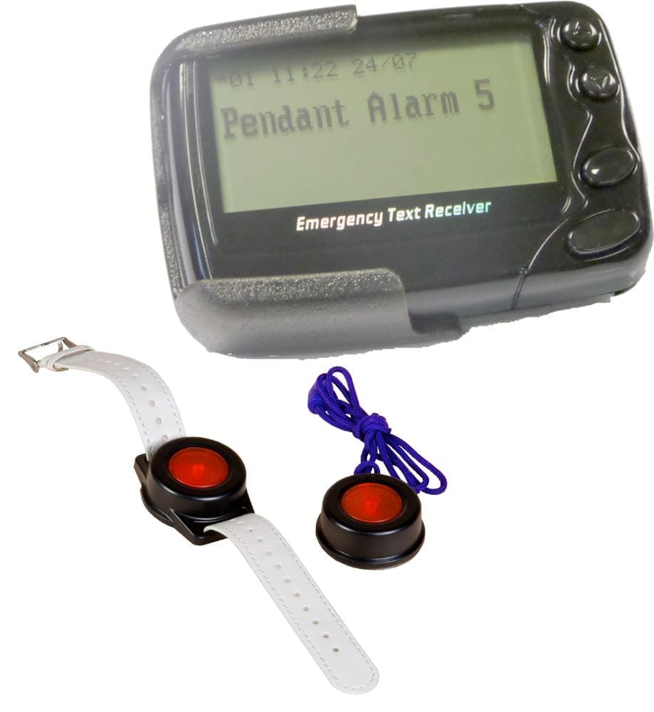 Medpage Long Range Pendant Alarm. Waterproof Help Call Button With Medpage EM300 Pager POC-940K