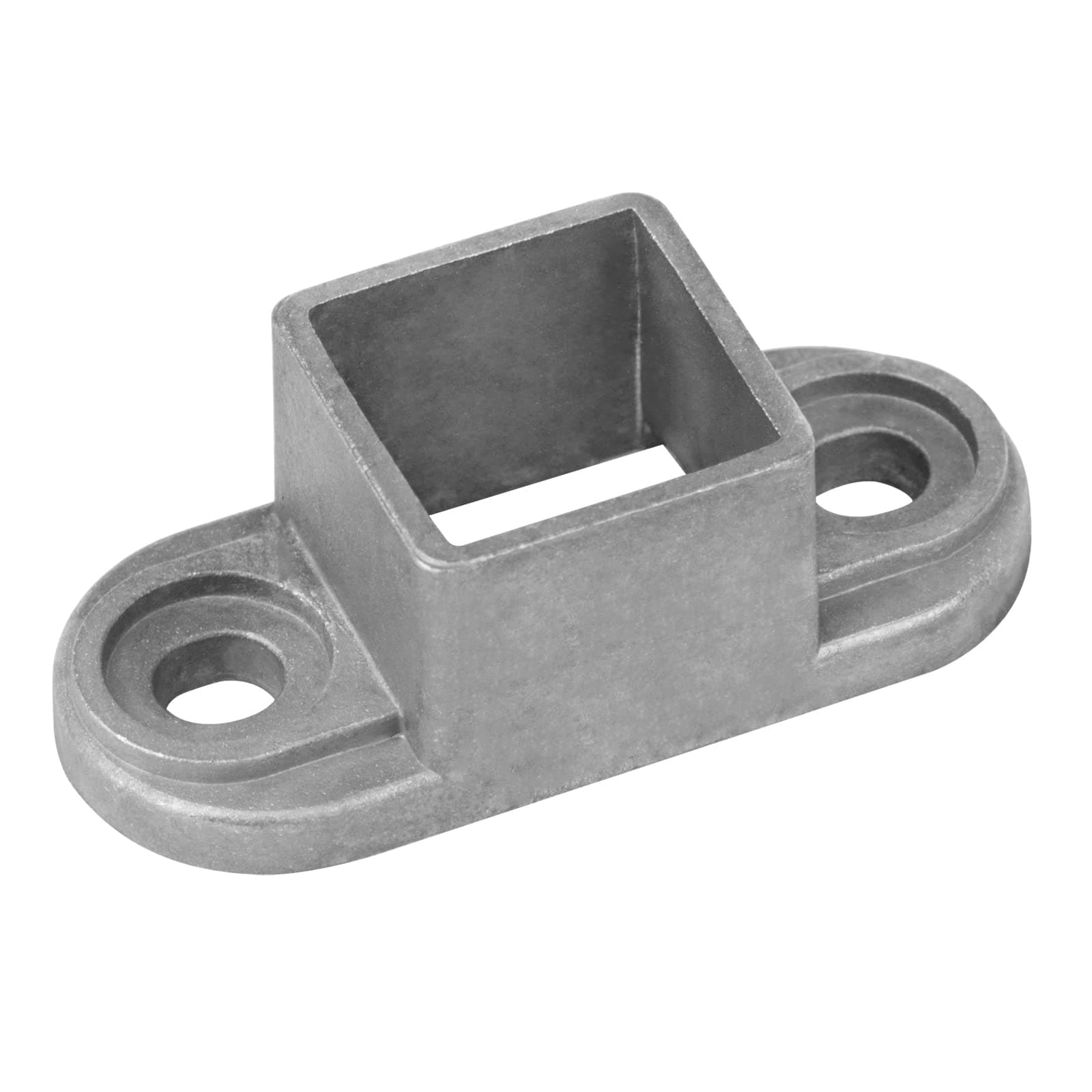 20 Pack Aluminum Square Post Flange Base Fits 1" x 1" Sqaure Tube, Wall Mount Rail End Bracket, Square Tube Fitting for Deck Fence Railing, Chain Link Fence