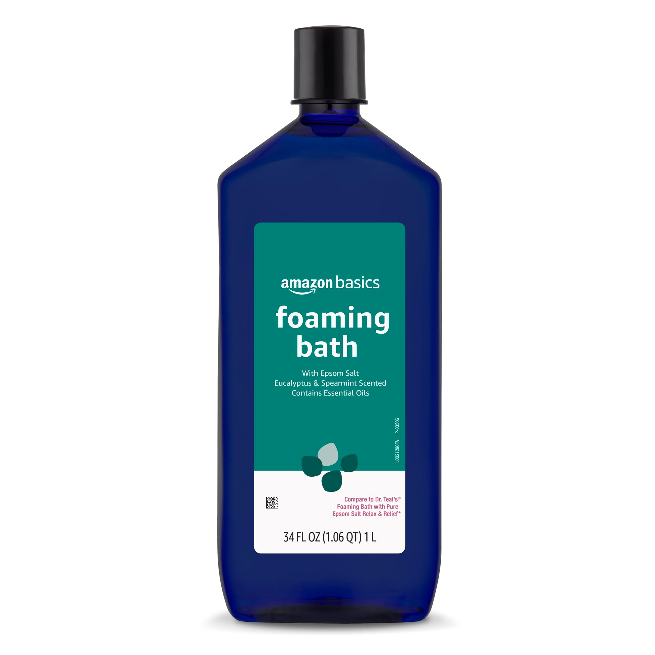 Amazon Basics Eucalyptus & Spearmint Scented Foaming Bath with Essential Oils, 34 Fl Oz (Pack of 1) (Previously Solimo)