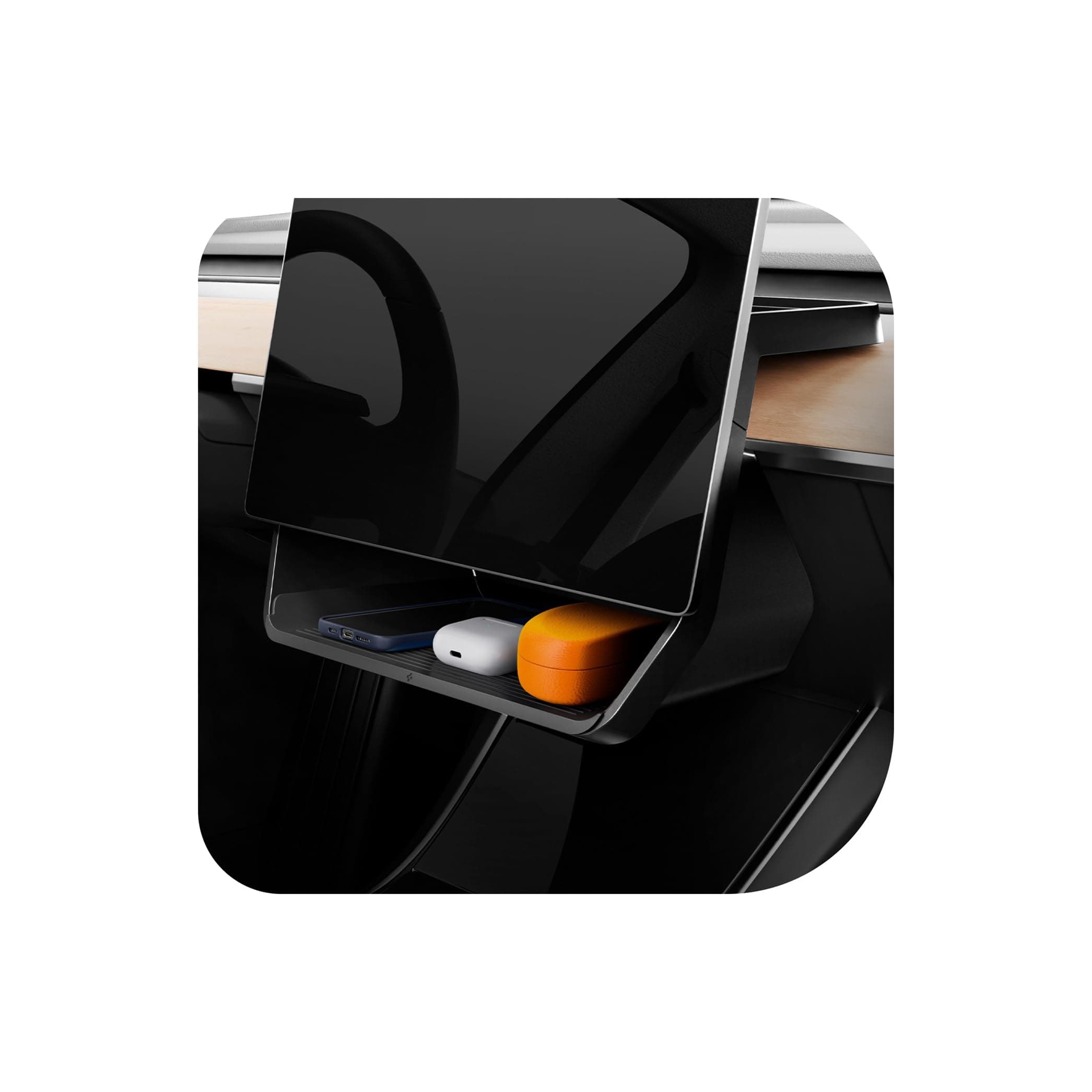 Spigen Under Screen Storage Organizer Designed for Telsa Model 3 and Y