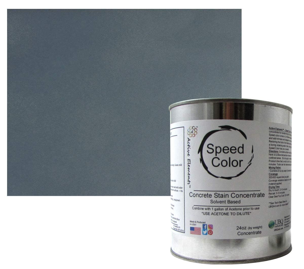 Ten Second Color (TSC) Concrete Dye Concentrate Makes 32oz. Professional Grade and Easy to use. Brilliant Bold Colors. Semi-Transparent Cement Dye. Dries in Seconds (Charcoal)
