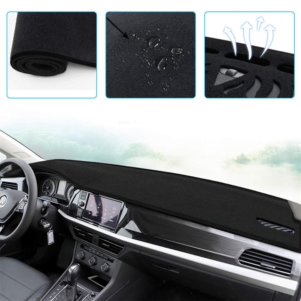 Dashboard Mat Dash Cover for Outlander 2014-2020 Car Sunshield Carpet Protector Pad Heatproof Black+Black Edging