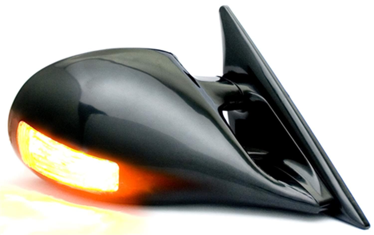 IPCW CML-90AD Black M3 Style Manual Side Mirror with LED Turn Signal - Pair