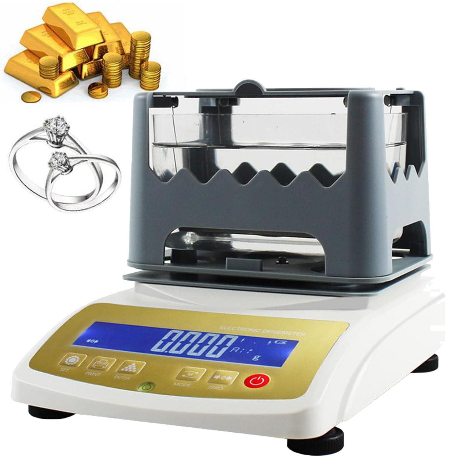 Digital Electronic Gold Purity Tester Machine,Precious Metal Authenticity Tester,Gold Purity Testing Machine,Gold Density Meter,Purity Density Meter,MDJ-600K