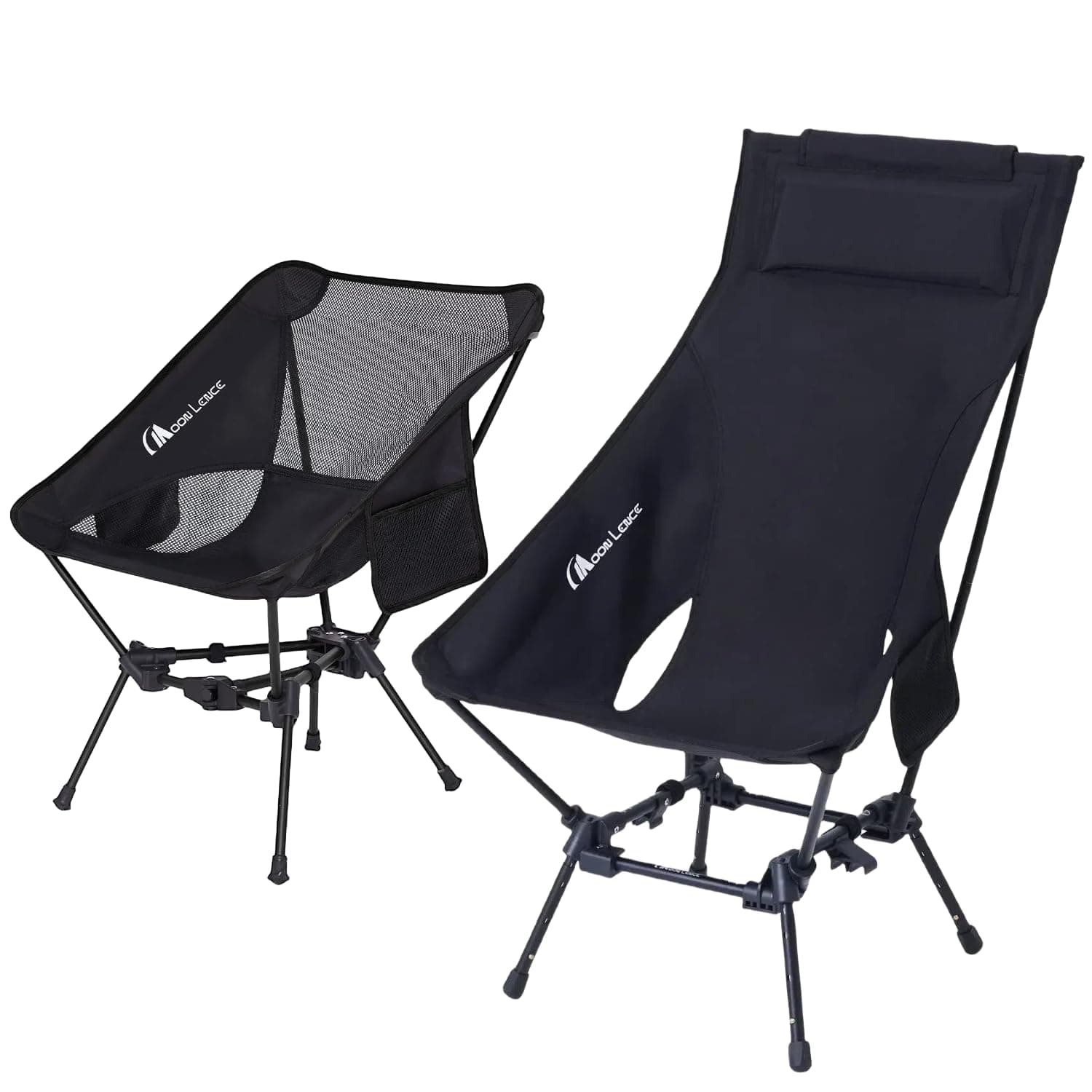MOON LENCE The 4th Generation Foldable Camping Chair and Adjustable Oversize Beach Chair with High Back