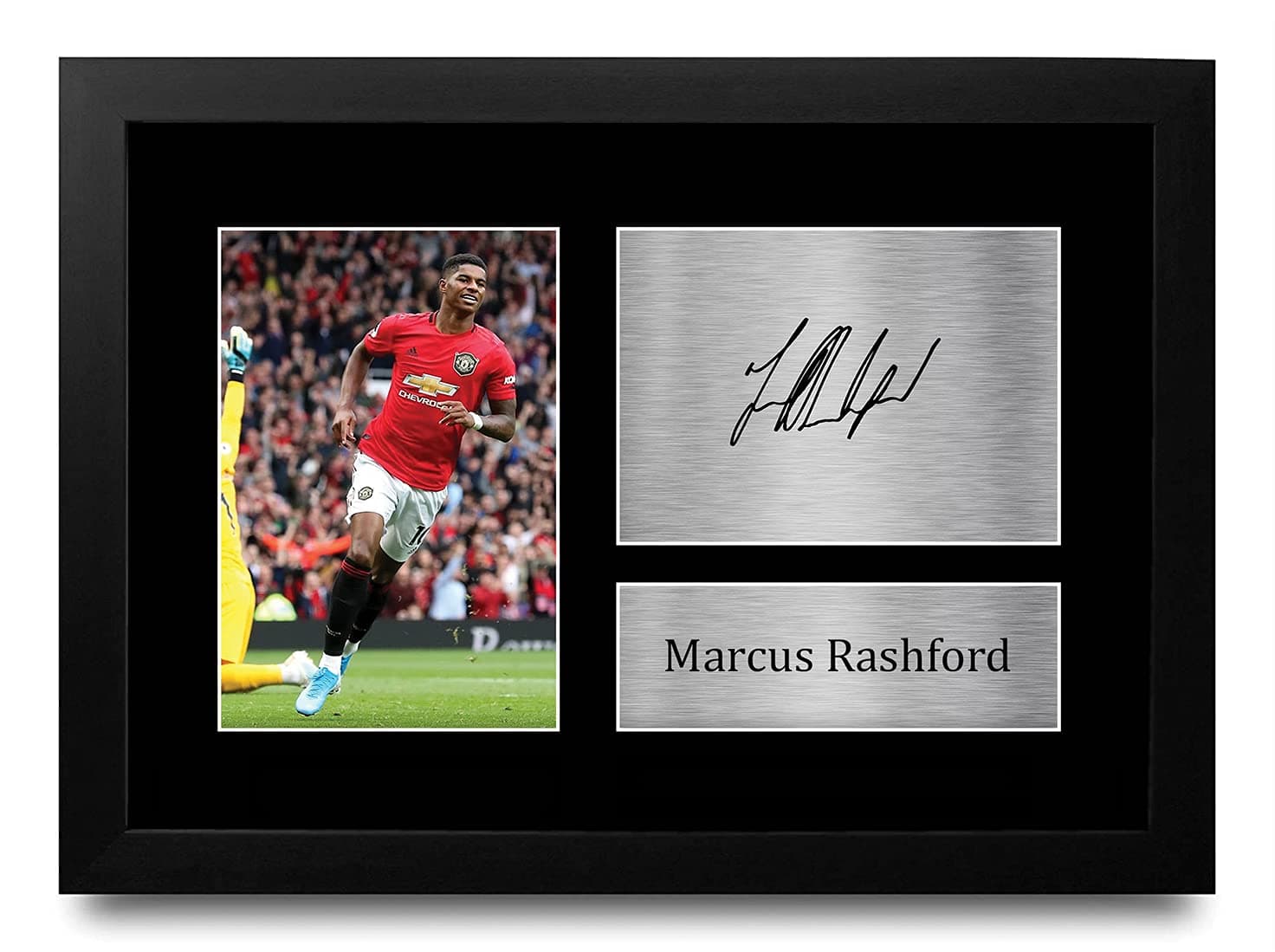 HWC TradingFR Marcus Rashford Gift Signed FRAMED A4 Printed Autograph Gifts Print Photo Picture Display