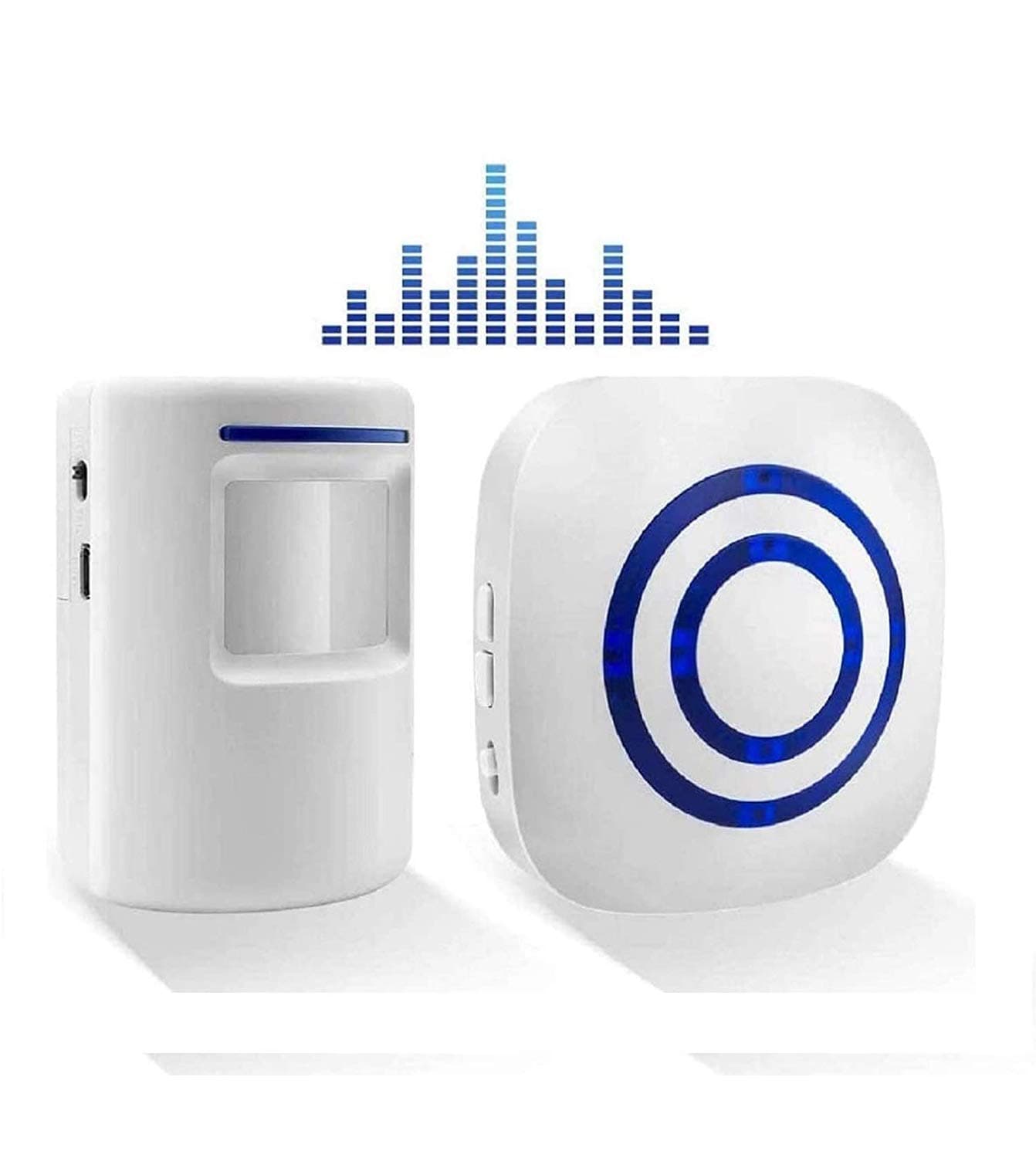 Motion Sensor Door Chime Alarm,BeiLan Wireless Home Security Driveway Doorbell,Visitor Business Door Bell Chime with 1 Plug-in Receiver and 1 PIR Motion Sensor Detector Weatherproof Alert Kit