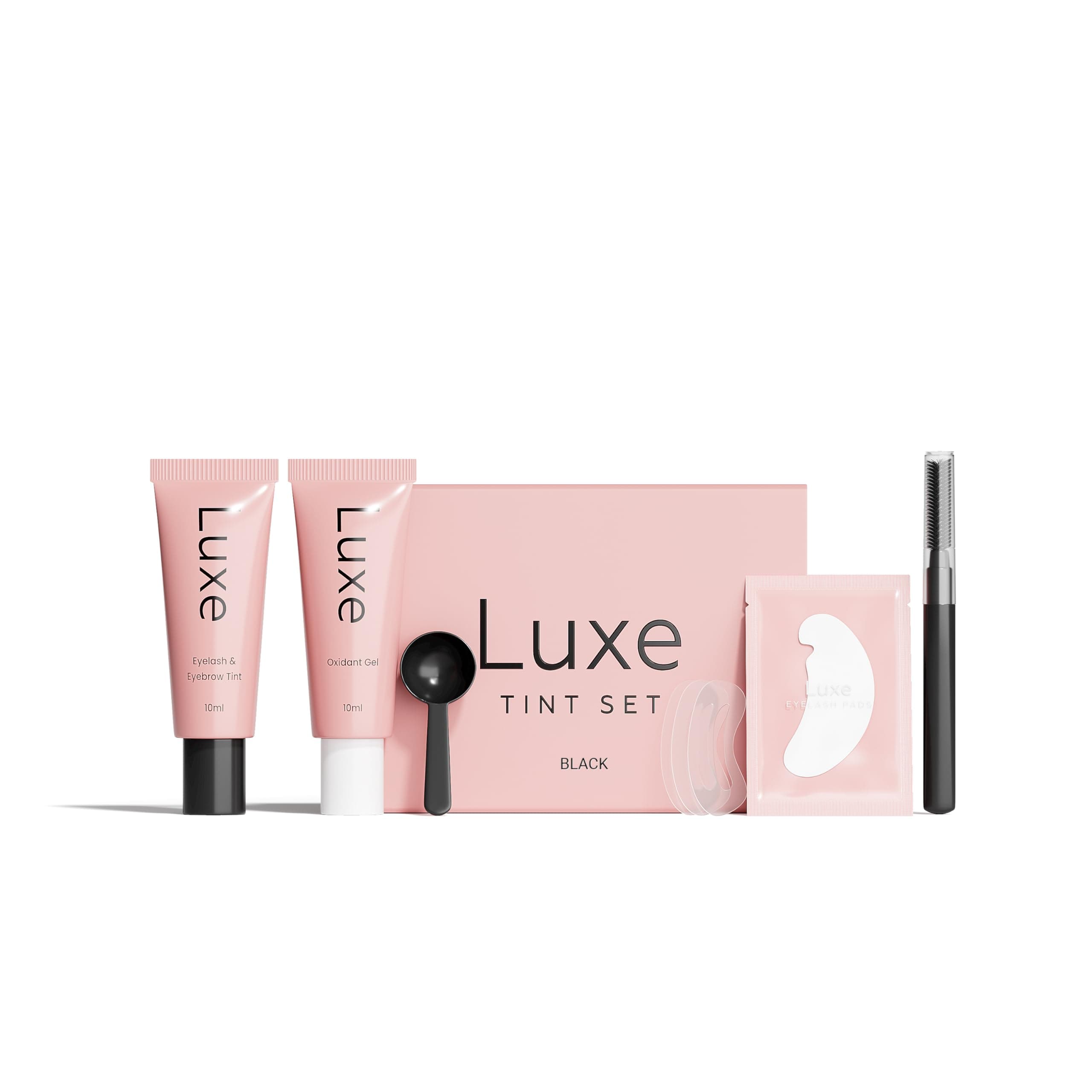 Luxe Cosmetics -New Version 2025 Black Color Set for Lashes and Brows - Long Lasting Temporary Color (Up to 4 Weeks) - Vegan & Cruelty-Free - for Salon & Home Use