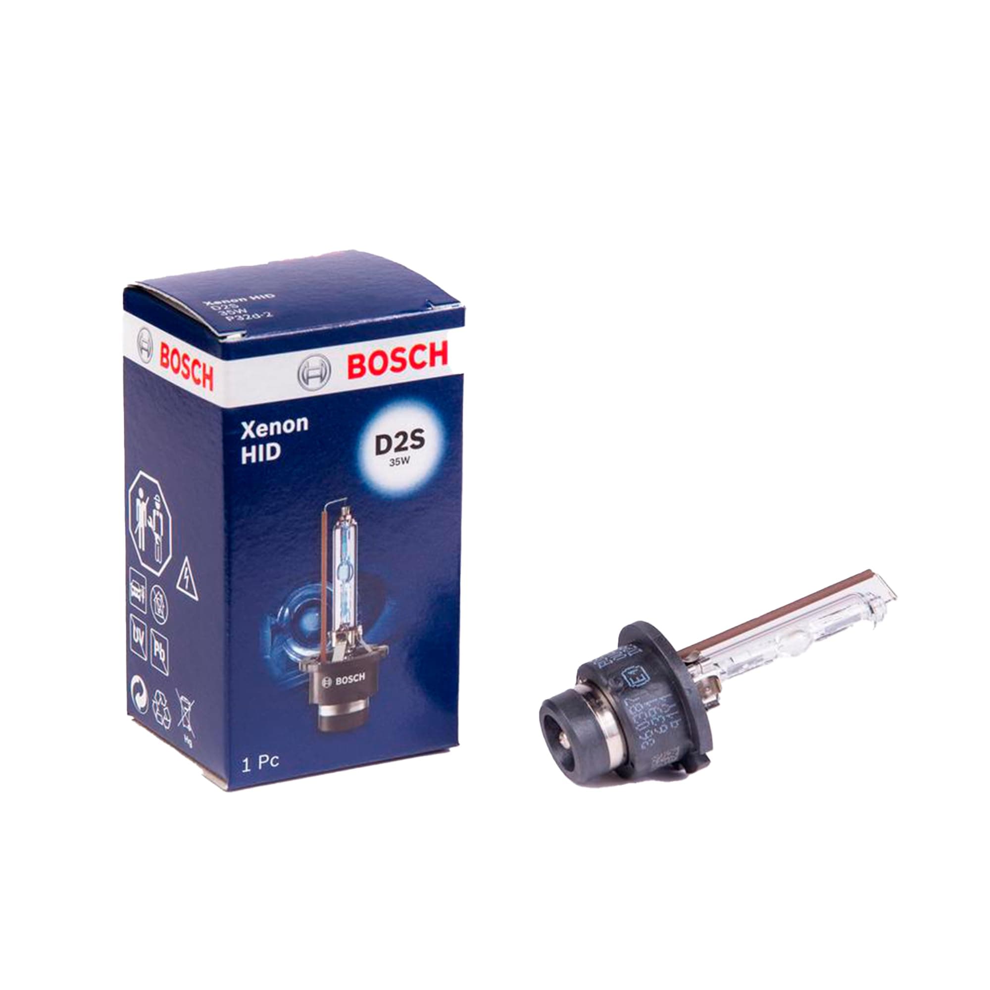 Bosch D2S Xenon HID Headlight Bulb - 35 W P32d-2-1 Bulb, Schwarz