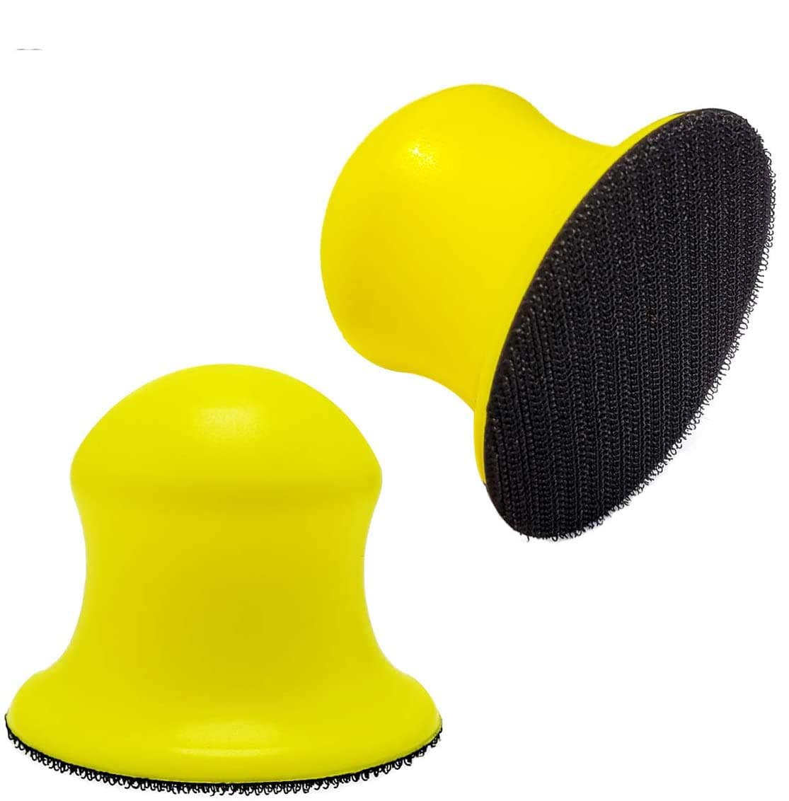 Tockrop 2 Pack 3" Round Hand Sanding Blocks for 3" Hook and Loop discs Ideal For Wood Furniture Restoration Home Arts and Crafts