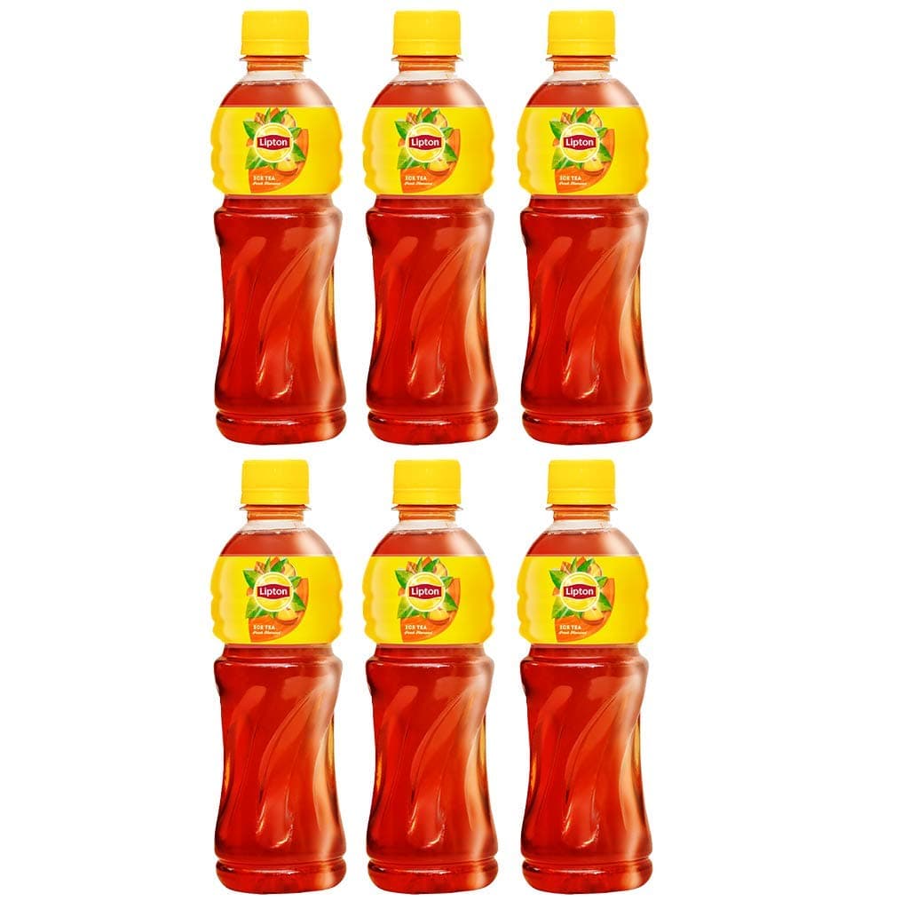 Lipton Ice Tea, Peach, 350ml Each (Pack of 6)
