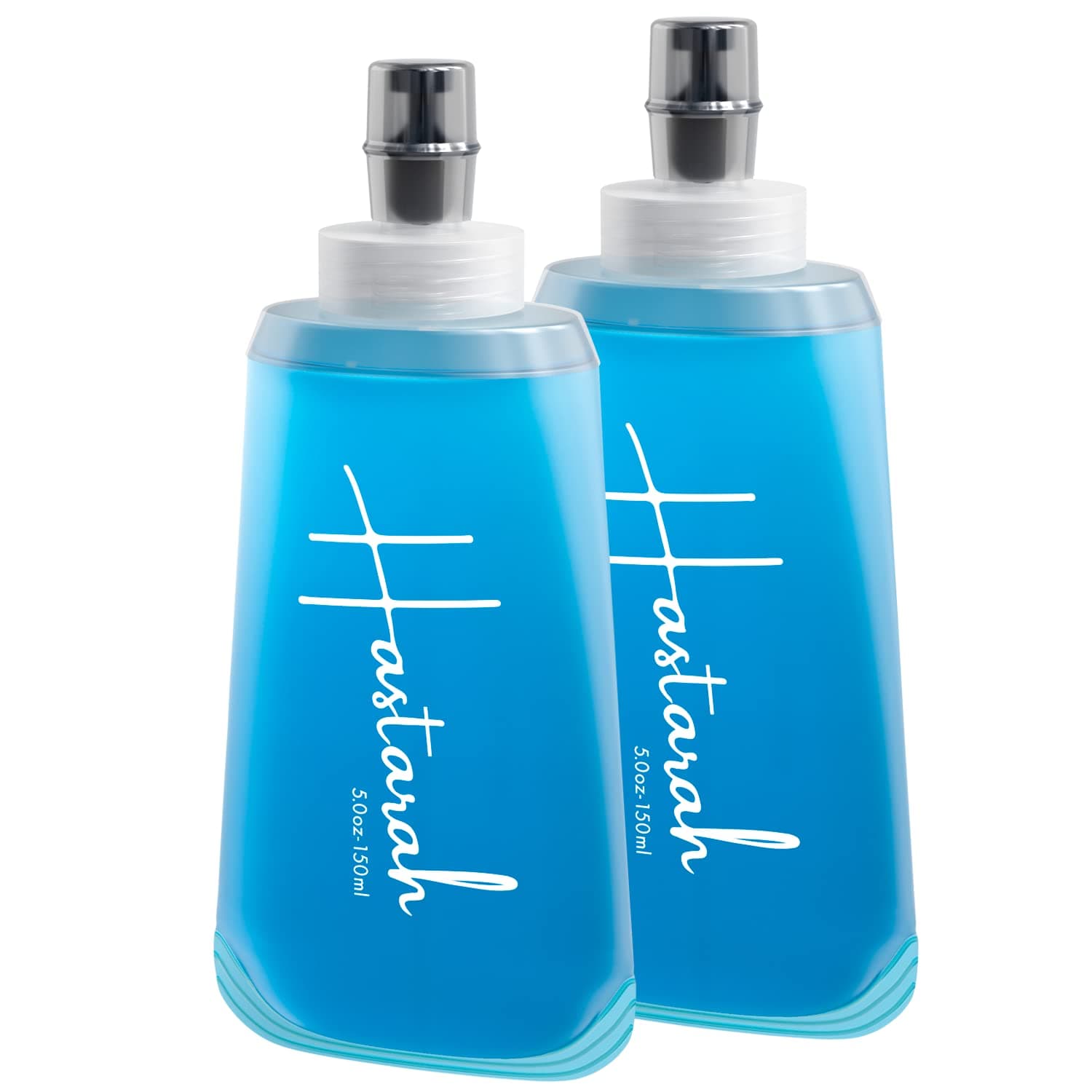 Flexible Collapsible Water Bottle (2-Pack) | 5oz, BPA/PVC Free, Ideal for Hydration Packs, Running, Hiking & Travel