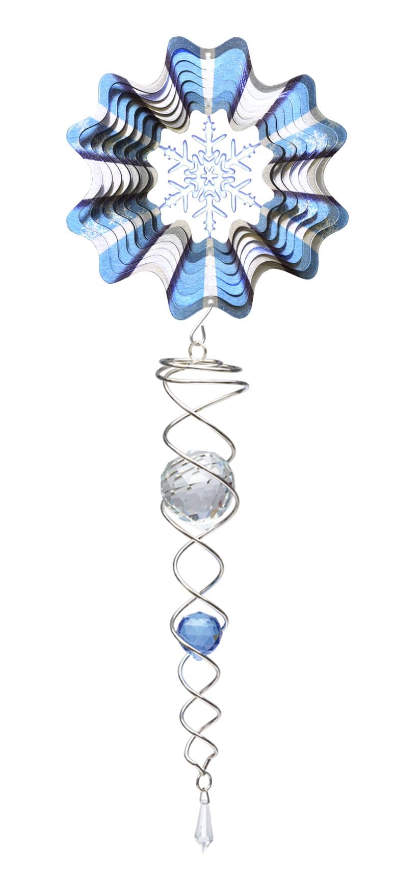Spin Art spinner, snowflake crystal, tail blue 14 x 5 x 27 cm - CTSF0801.