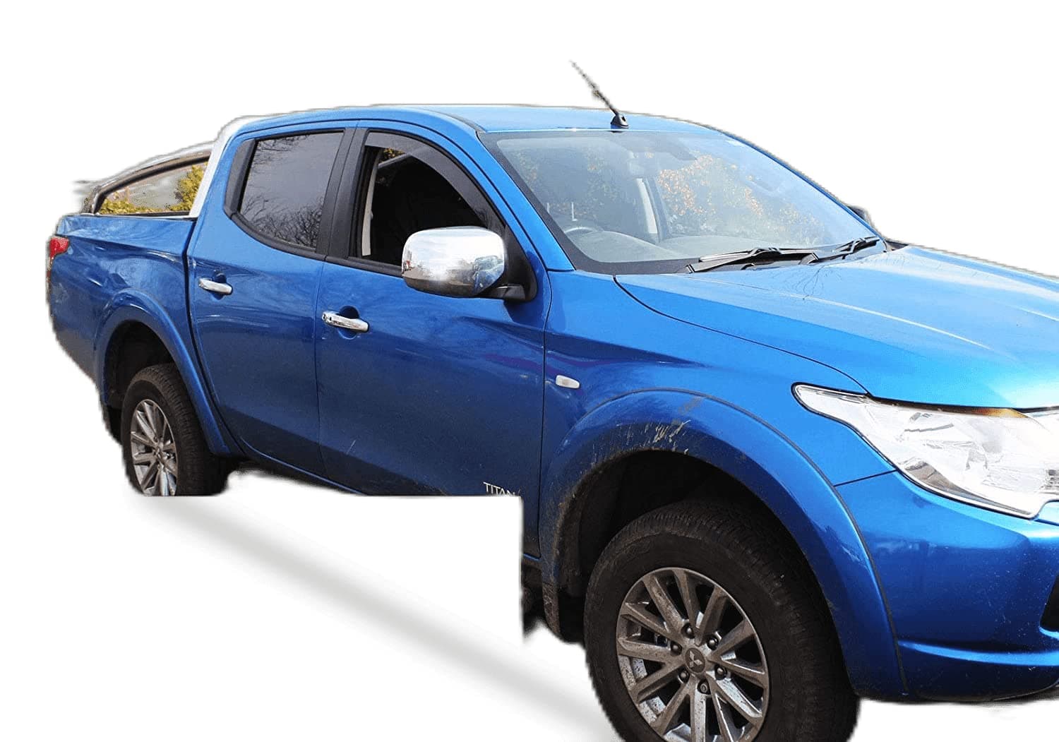 AC WOW 2x Front Wind Deflectors for Mitsubishi L200 for Fullback 2015-onwards 4-door Double Cab Pickup