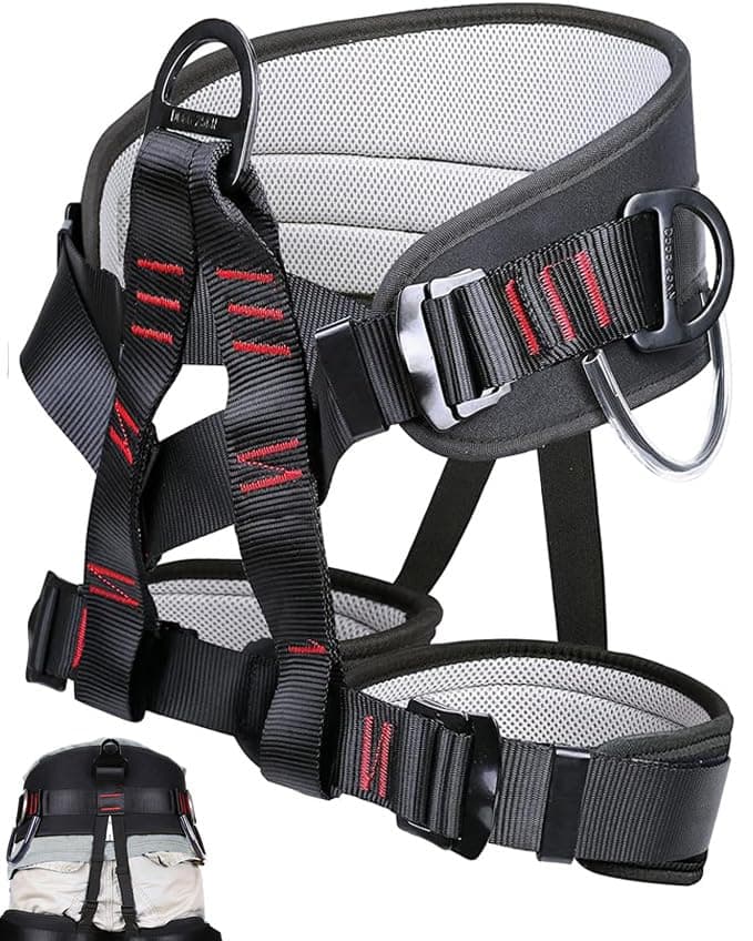 Adjustable Thickness Climbing Harness Half Body Harnesses for Fire Rescuing Caving Rock Climbing Rappelling Tree Protect Waist Safety Belts