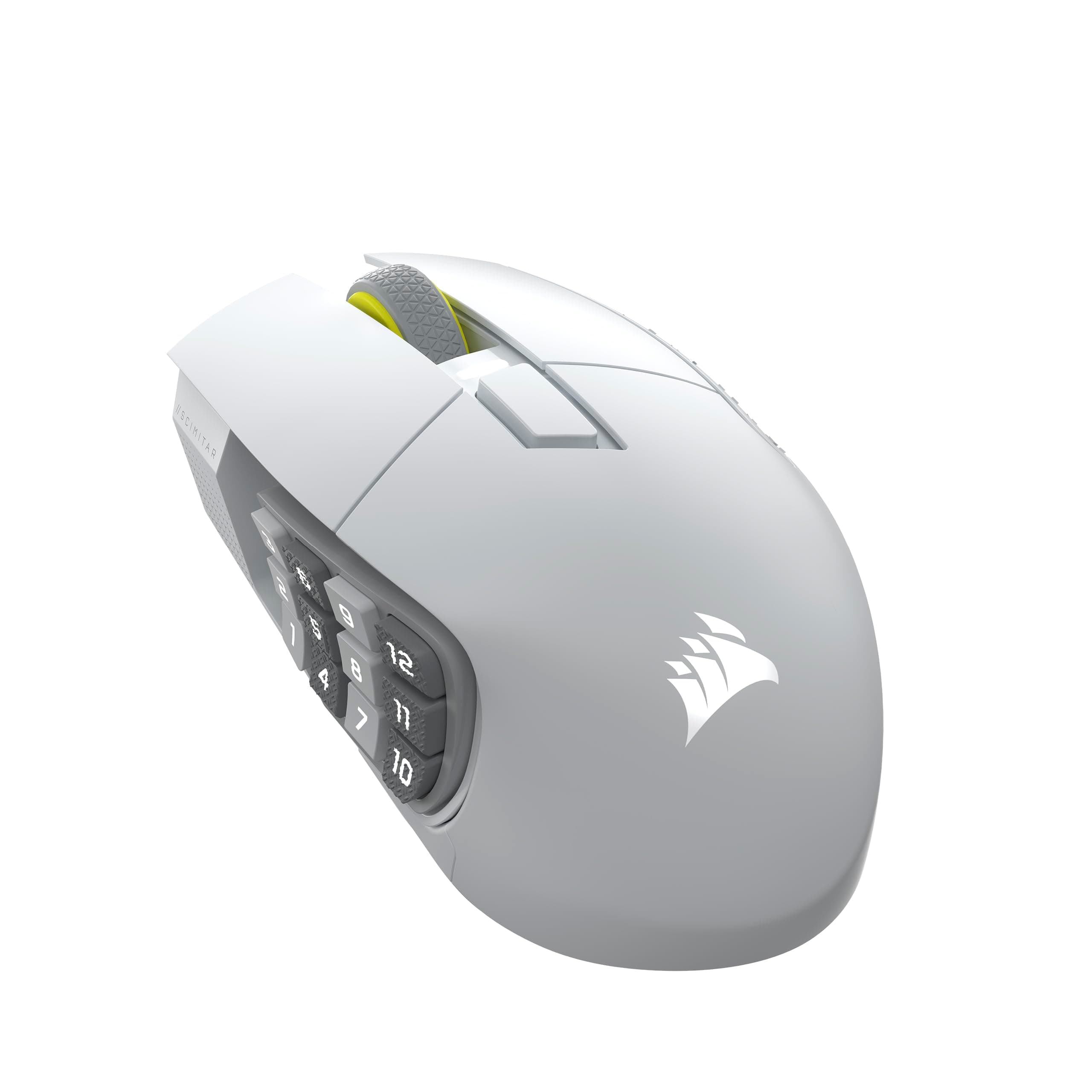 SCIMITAR ELITE WIRELESS SE MMO PC Gaming Mouse – 33,000 DPI, 16 Programmable Buttons, Key Slider, Elgato Virtual Stream Deck, 1,000Hz Polling, Up to 150-Hour Battery – White