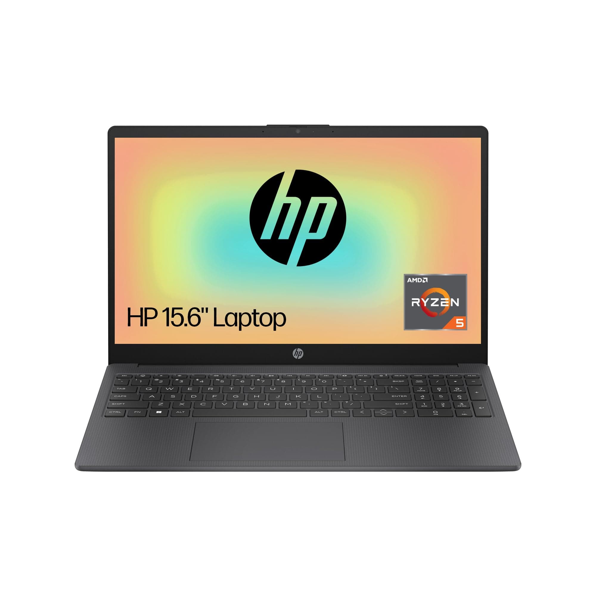 15.6" Laptop, AMD Ryzen 5-7520U Processor, 8 GB RAM, 256 GB SSD, AMD Radeon Graphics, FHD Display, Up to 10hrs battery, Win 11, Thin & Light, Dual Speakers, Chalkboard Gray, 15-fc0001sa