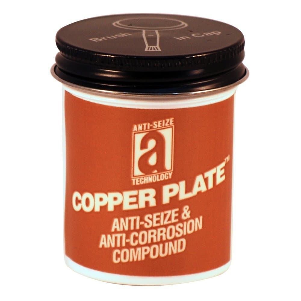 Copper Plate 21002 Anti-Seize Compound Without Graphite or Aluminum in a Non Melting Carrier, 2 oz, Copper, Paste