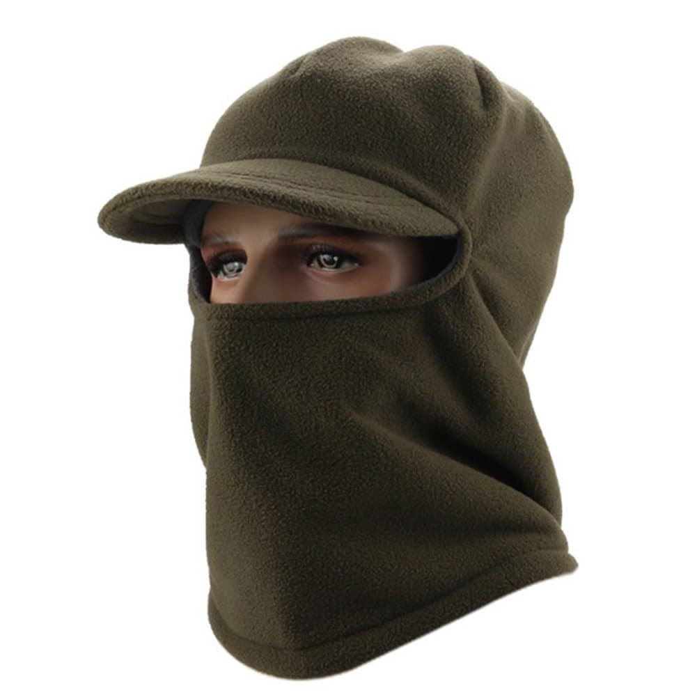 ELEPTION Windproof SKI Face Mask Shield Protective Polar Fleece Neck Warmer Winter Army Green