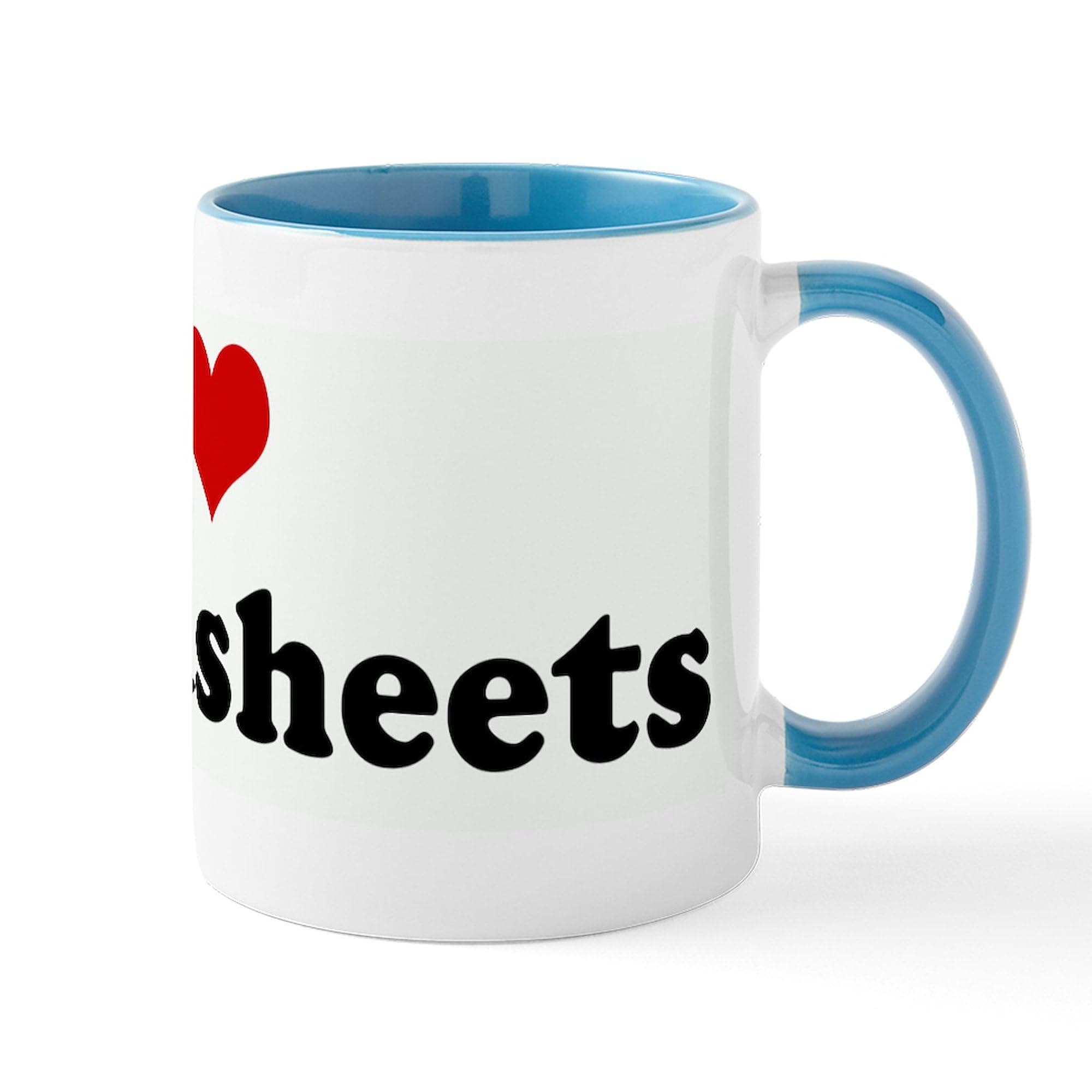 CafePress I Love Spreadsheets Mug 11 oz (325 ml) Ceramic Coffee Mug