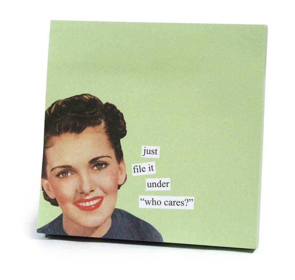 Anne Taintor 73301"Who Cares Sticky Notes
