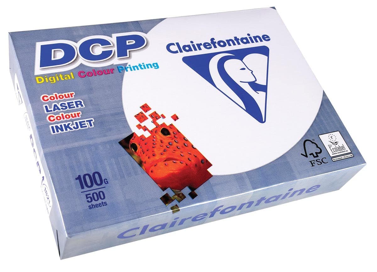 Clairefontaine 1821 DCP printer paper (500 sheets in A4 format with 100 grams / premium copy paper for color intensive image printing) white