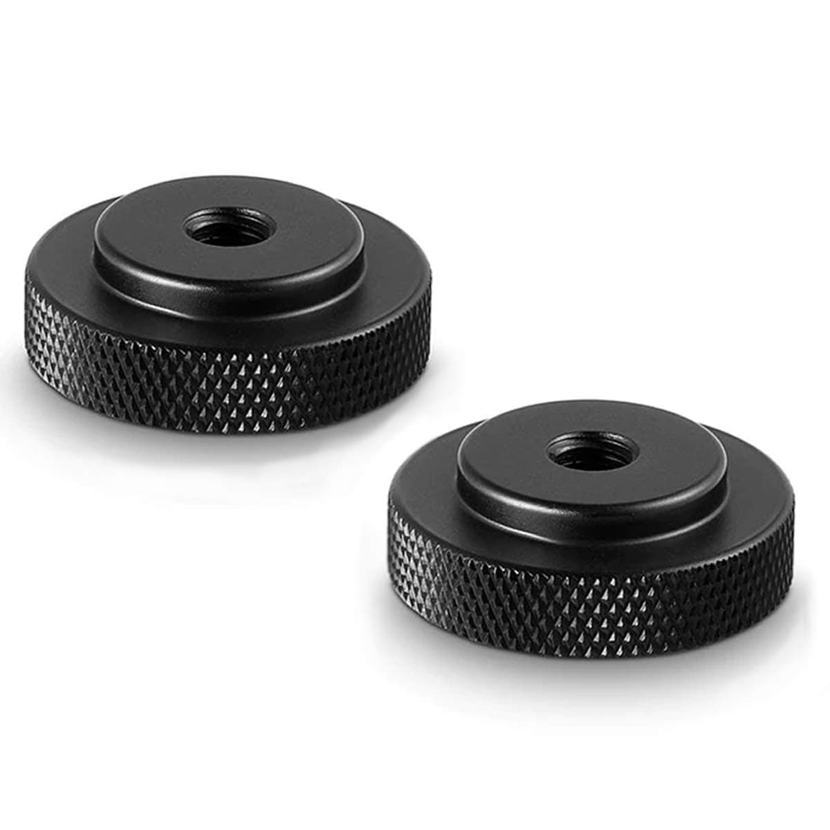 SMALLRIG 30mm Diameter 1/4" Female Thumb Wheel Lock Nut Adapter, Pack of 2-877